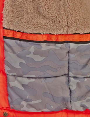 Detachable Faux Fur Hooded & Padded Jacket with Stormwear™ (1-7 Years) Image 5 of 5