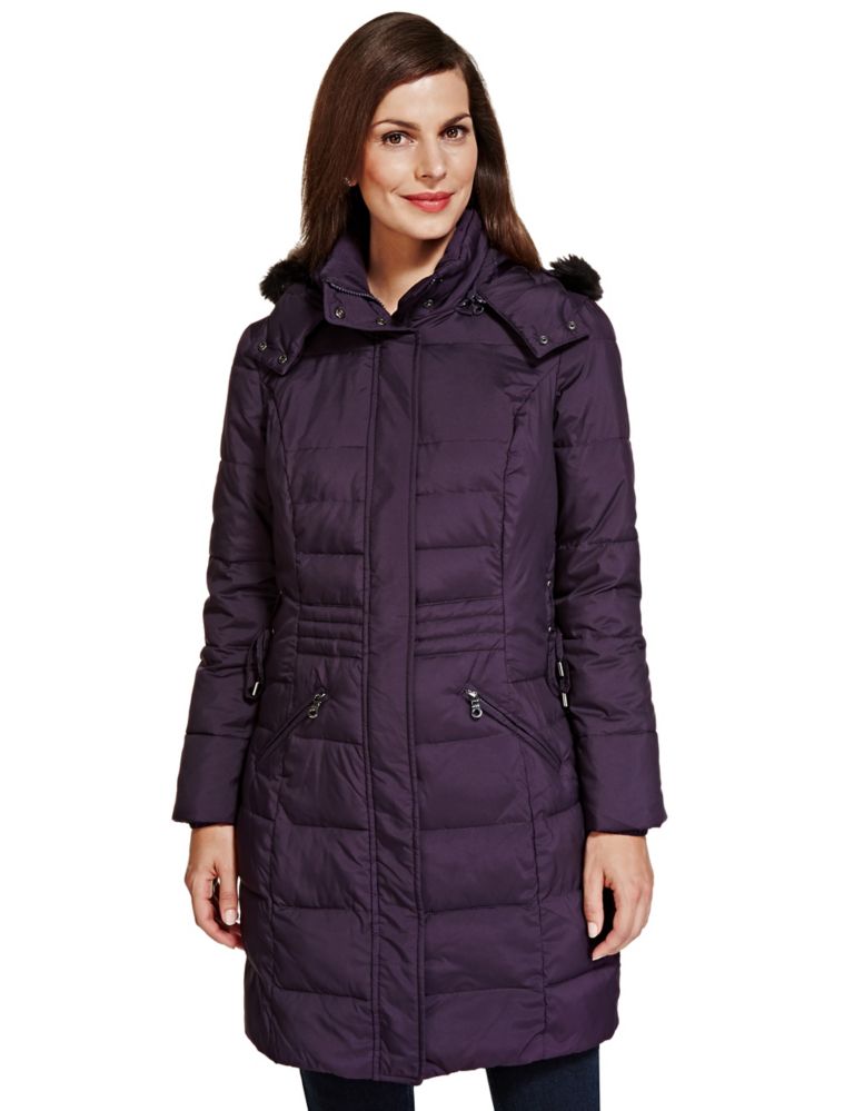 Detachable Faux Fur Trim Padded Coat with Stormwear™ 1 of 3