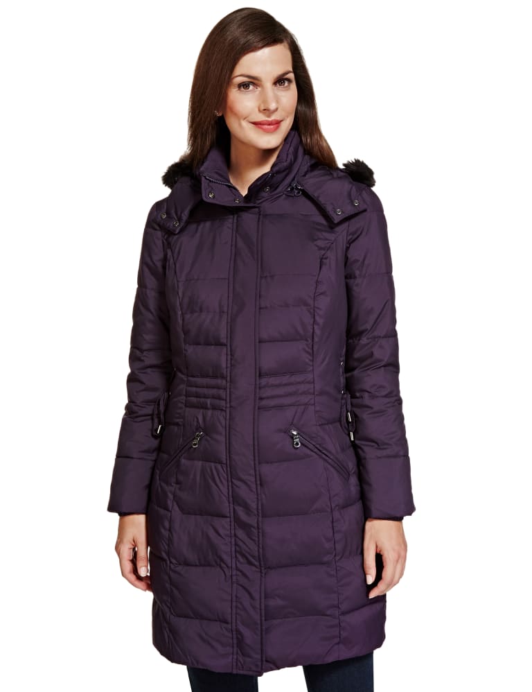 Detachable Faux Fur Trim Padded Coat with Stormwear™ 1 of 3