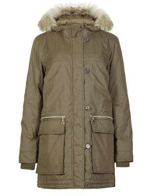 Detachable faux hotsell fur trim