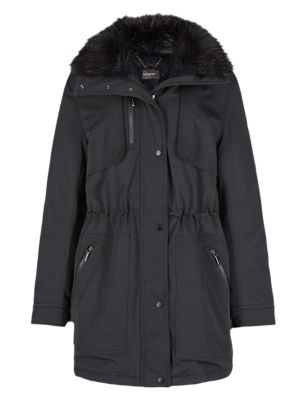 Detachable Hood Faux Fur Trim Parka with Stormwear™ | Autograph | M&S
