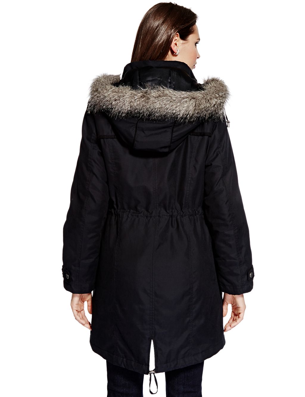 Detachable Hood Faux Fur Trim Parka with Stormwear™ 4 of 8