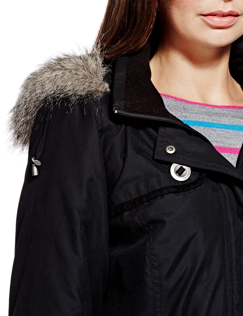 Detachable Hood Faux Fur Trim Parka with Stormwear™ 5 of 8