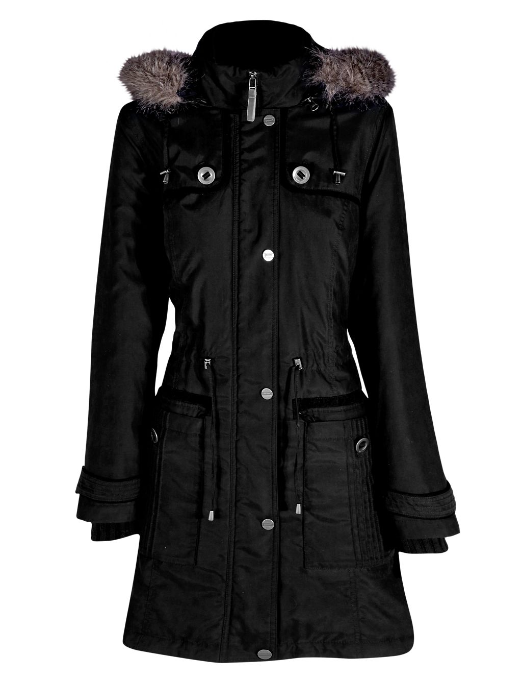Detachable Hood Faux Fur Trim Parka with Stormwear™ 1 of 8