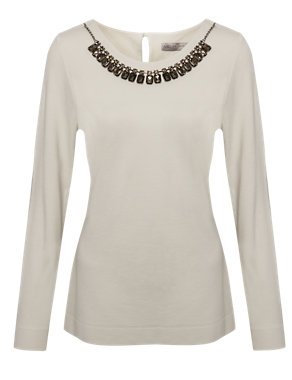 Detachable Necklace Shell Top with StayNEW™ Image 2 of 7