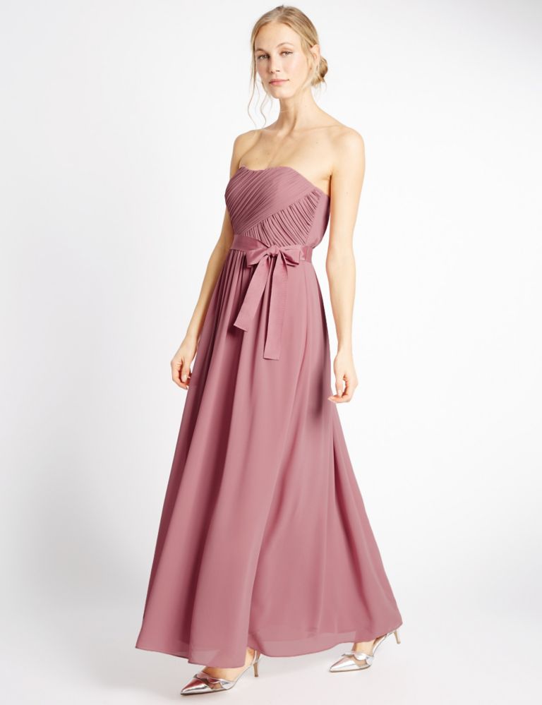 Detachable Straps Pleated Maxi Dress 1 of 5