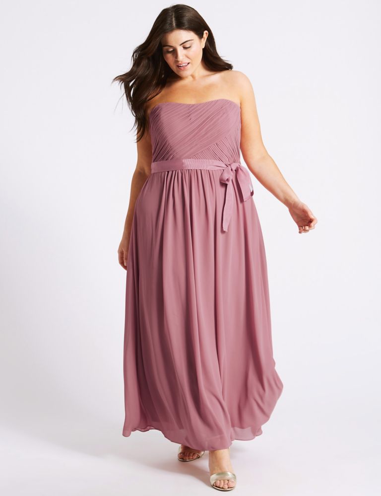 Detachable Straps Pleated Maxi Dress 3 of 5