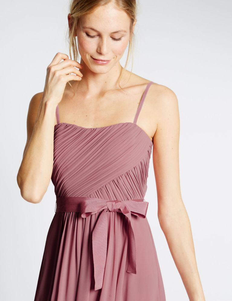 Detachable Straps Pleated Maxi Dress 5 of 5