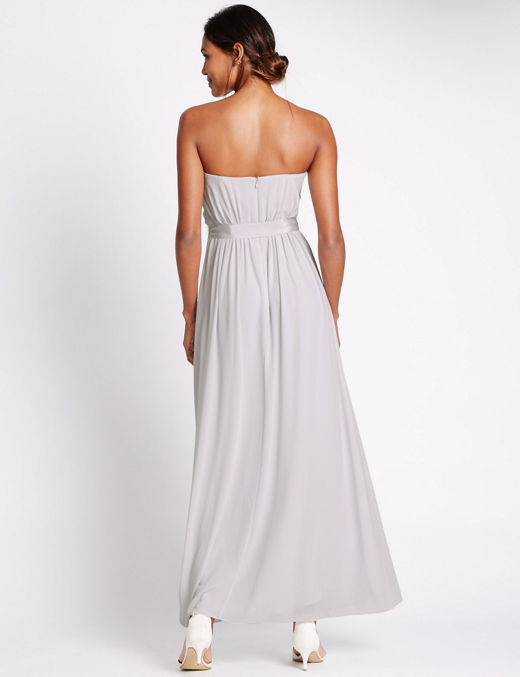 Detachable Straps Pleated Maxi Dress 4 of 6