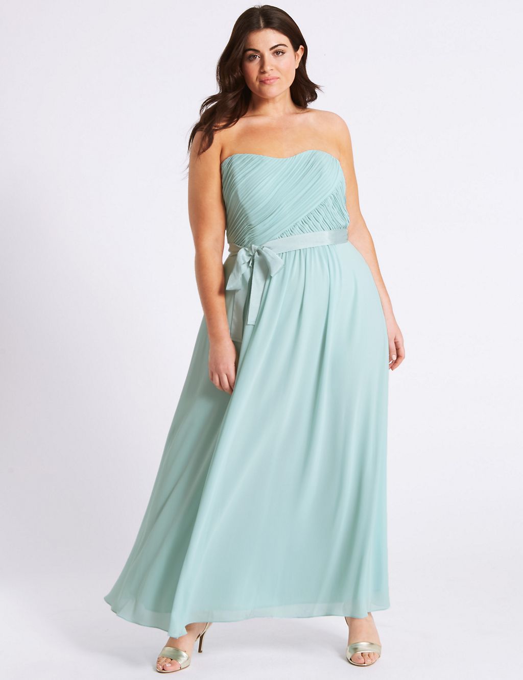Detachable Straps Pleated Maxi Dress 2 of 5