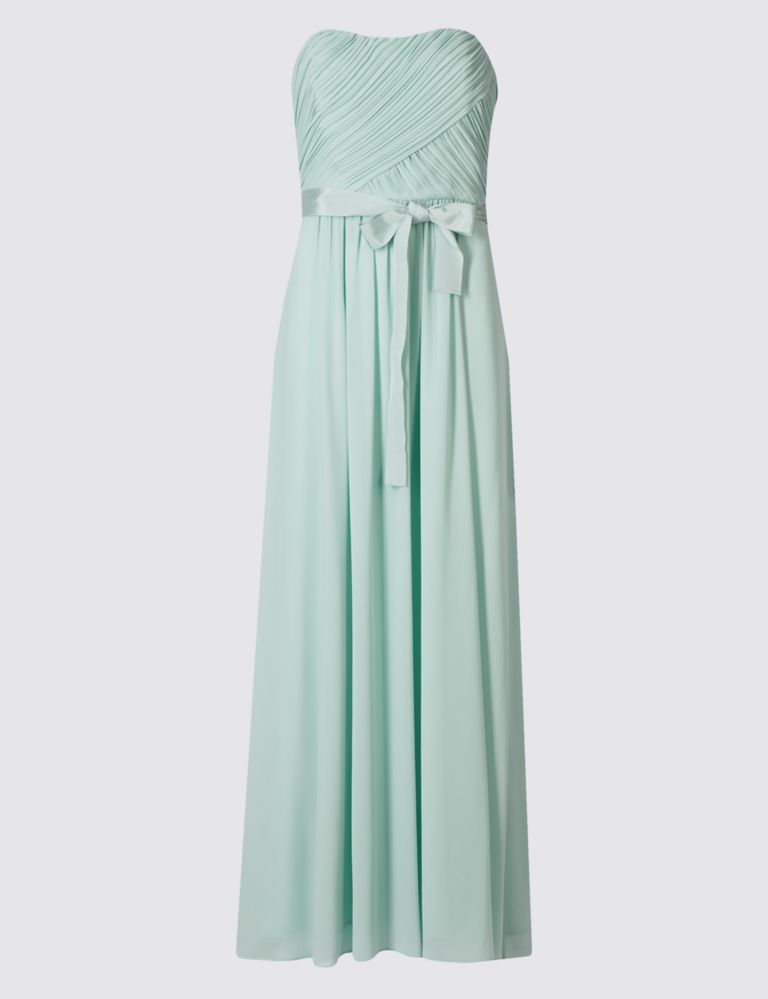 Detachable Straps Pleated Maxi Dress 2 of 5