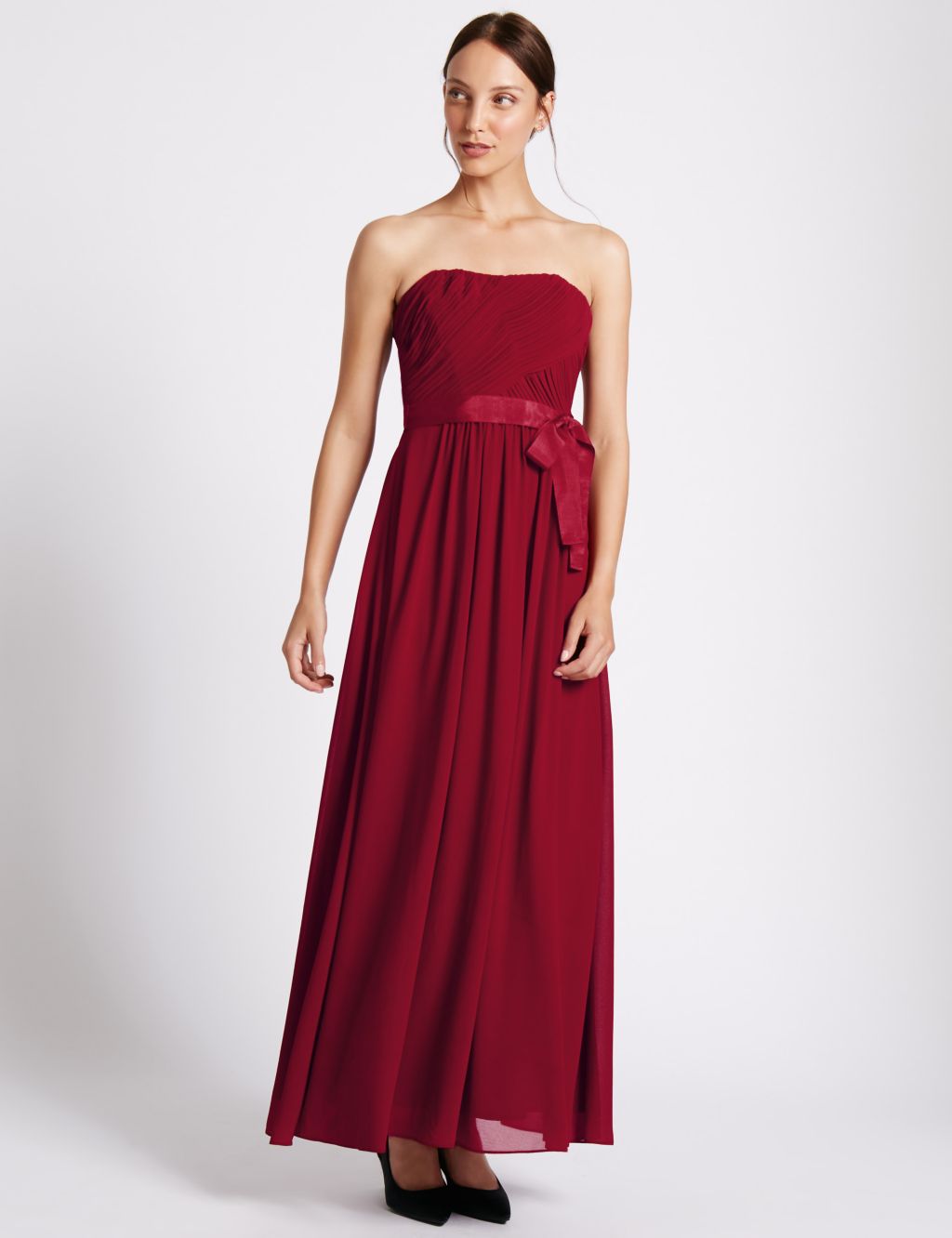 Detachable Straps Pleated Maxi Dress 3 of 6