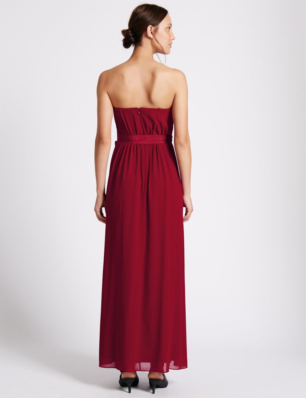 Detachable Straps Pleated Maxi Dress 4 of 6