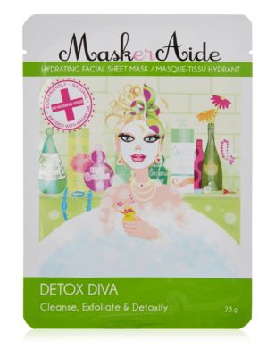 Detox Diva- Cleanse, Exfoliate & Face Mask 23g MaskerAide | M&S