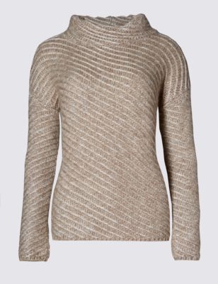 Diagonal Stitch Jumper with Wool Image 2 of 3