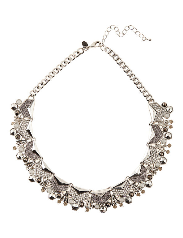 Diamanté & Bead Collar Necklace Image 1 of 1