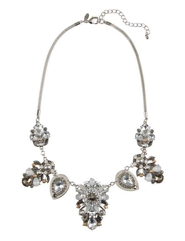 Diamanté & Gem Embellished Collar Necklace Image 1 of 1