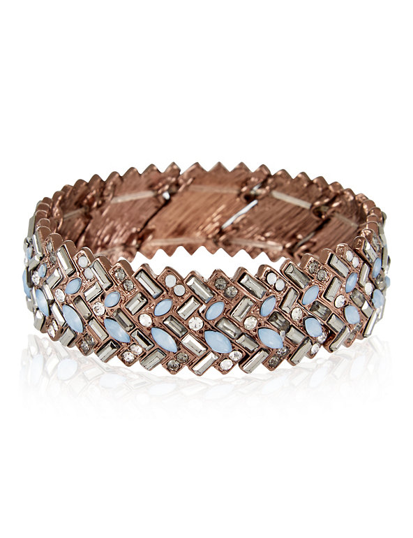 Diamanté & Gem Embellished Stretch Bracelet Image 1 of 1