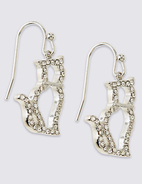 Diamanté Animal Drop Earrings Image 2 of 3