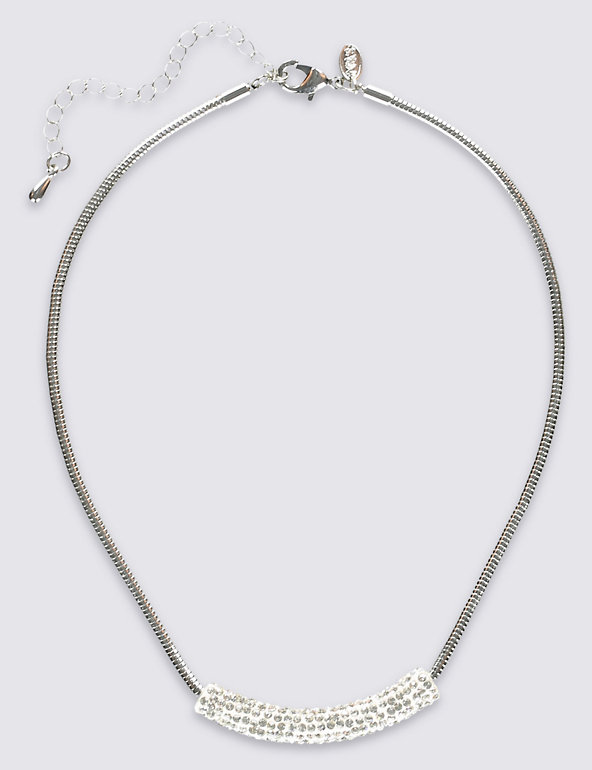 Diamanté Bar Necklace Image 1 of 1