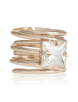 Diamanté Coil Ring Image 1 of 1