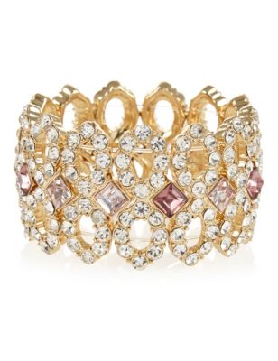 Diamanté Dazzling Jewelled Stretch Bracelet Image 1 of 1