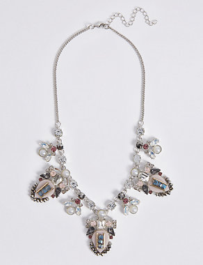 Diamanté Shield Collar Necklace Image 2 of 3