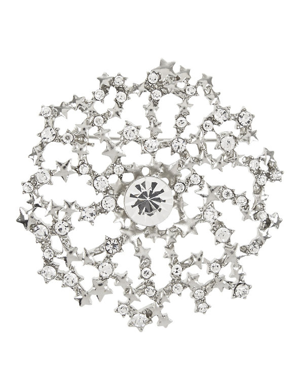 Diamanté Star Brooch Image 1 of 2