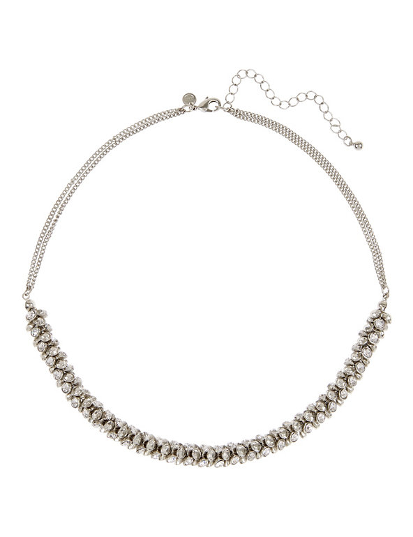 Diamanté Stone Twirl Necklace Image 1 of 1