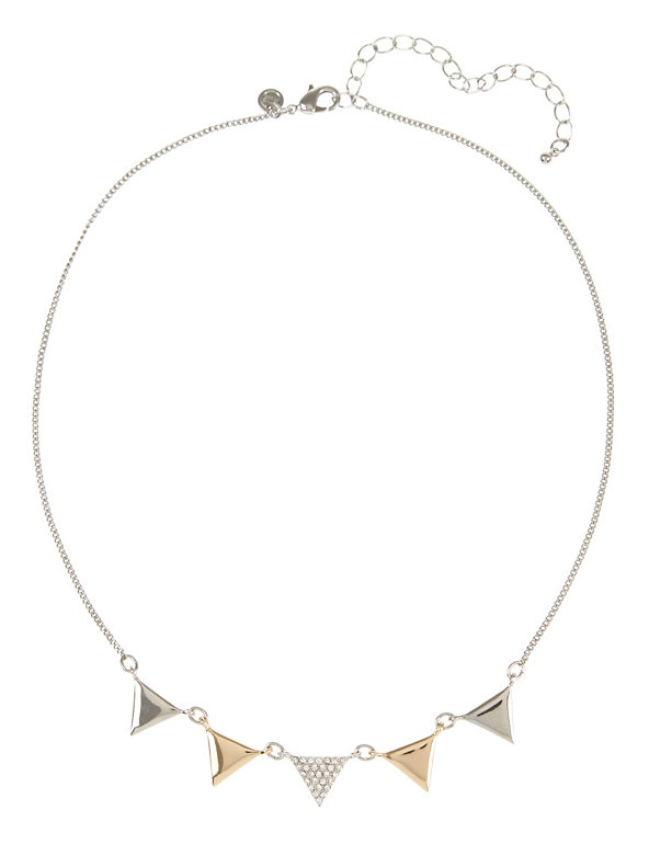Diamanté Triangle Row Necklace Image 1 of 1