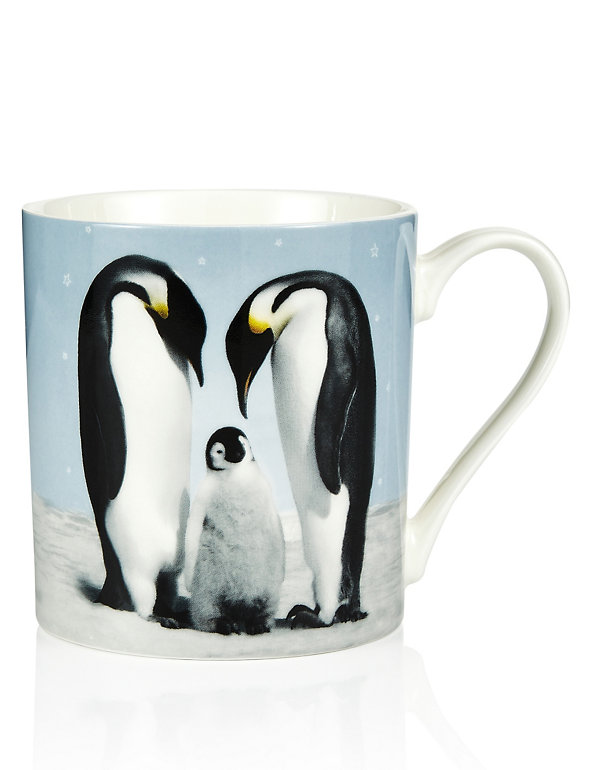 Digital Christmas Penguin Mug Image 1 of 2