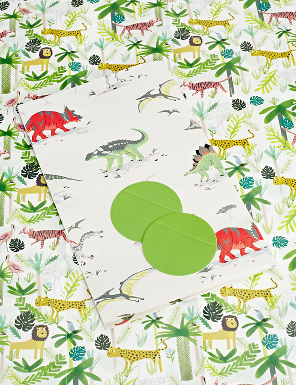 Dinosaur & Jungle Sheet Wrapping Paper Image 1 of 1