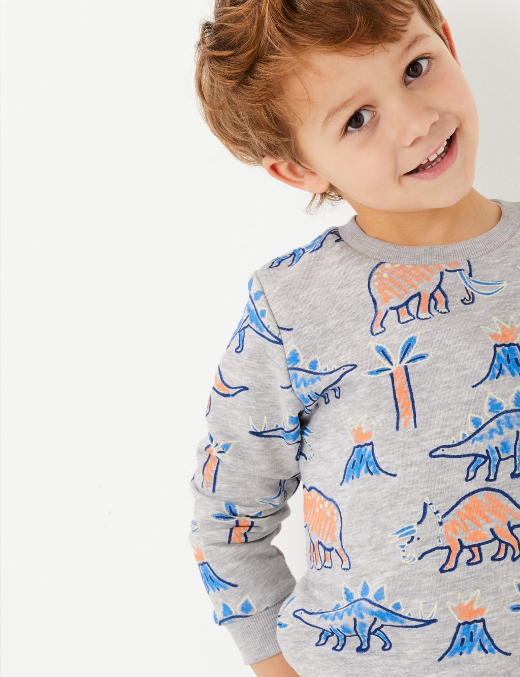 Dinosaur & Palm Print Sweatshirt (2-7 Yrs) | M&S