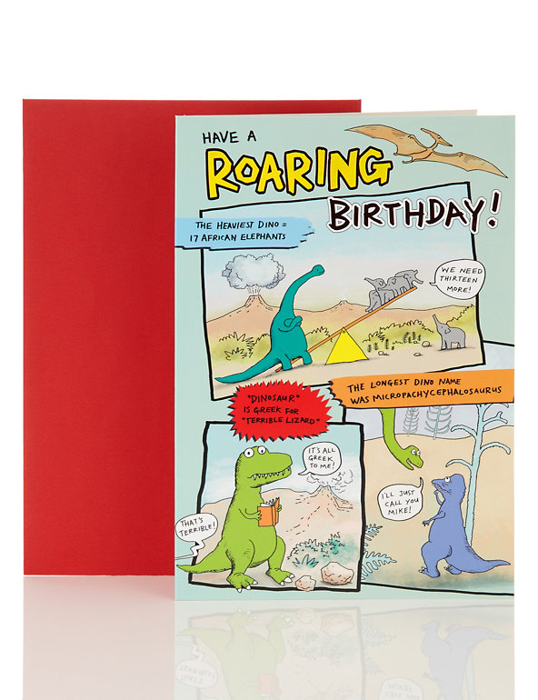 Dinosaur Activity Birthday Card Image 1 of 2
