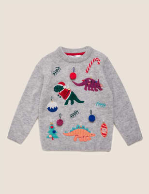 Dinosaur store christmas jumper