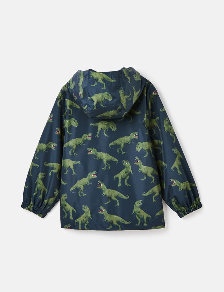 Dinosaur Hooded Packaway Raincoat (2-8 Yrs) 2 of 5