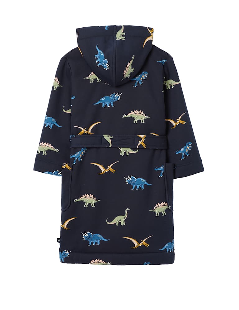 Dinosaur Print Hooded Dressing Gown (112 Yrs) Joules M&S