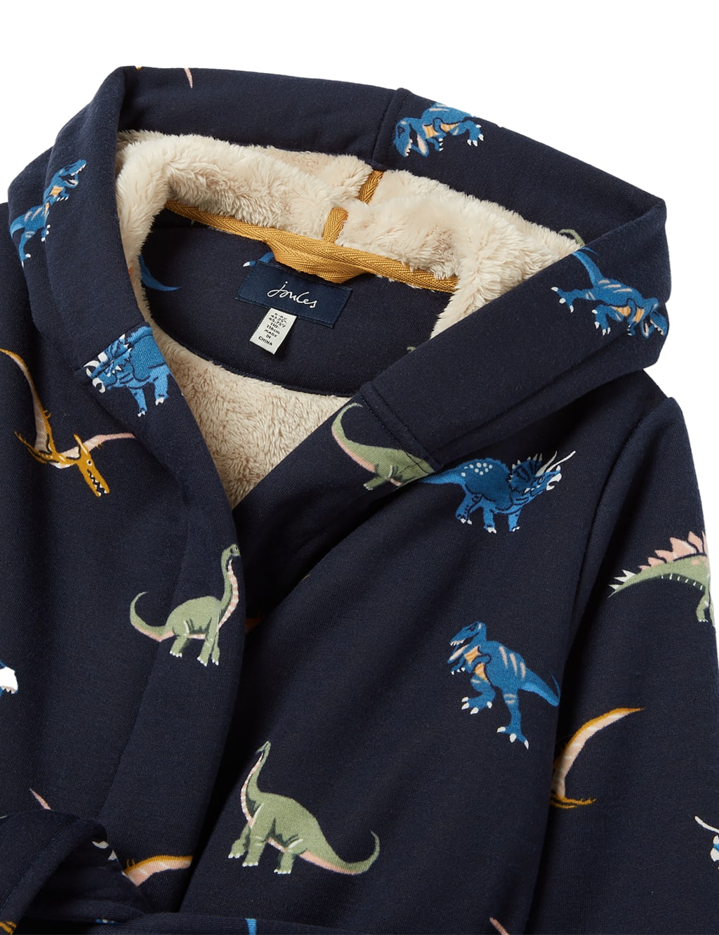 Dinosaur Print Hooded Dressing Gown 1 12 Yrs Joules M S