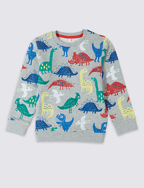 Dinosaur Print Sweatshirt (3 Months - 7 Years) Image 2 of 3