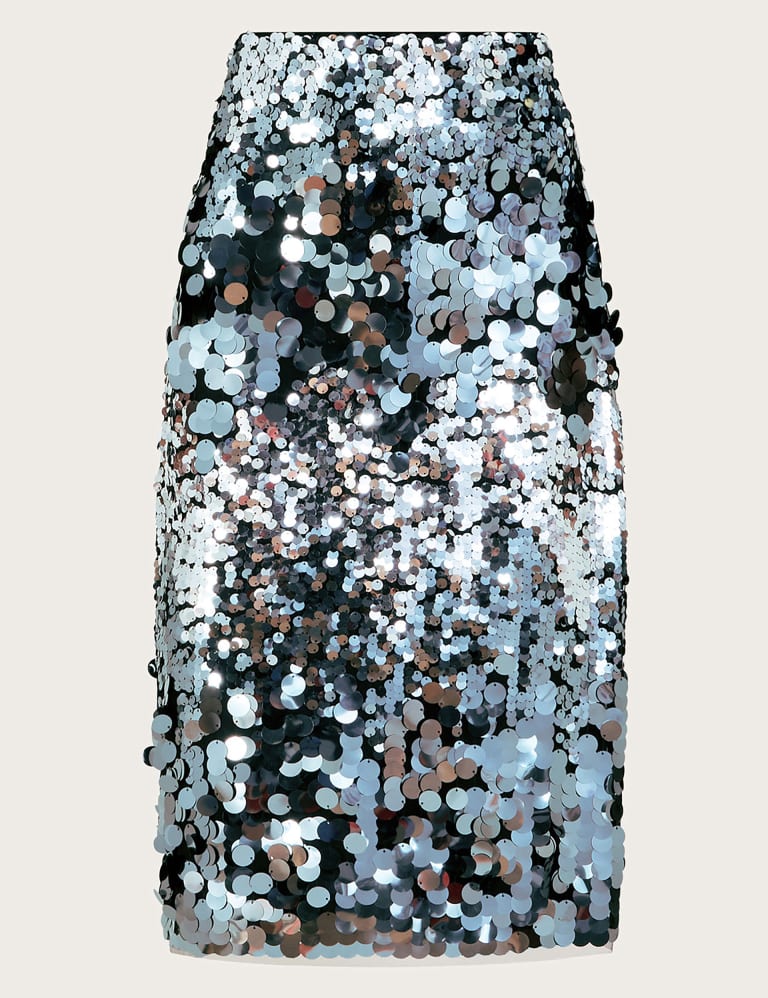 Disc sequin midi skirt cheap