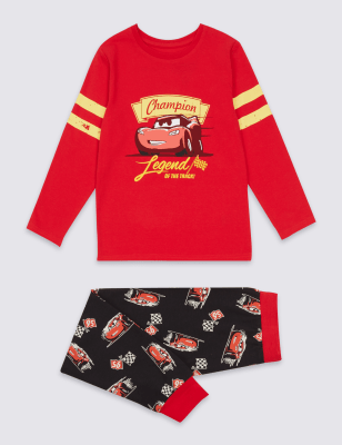 Cars Lightning Mcqueen Boys T-shirt Pants Set Kids Loungewear Outfit  Pajamas 