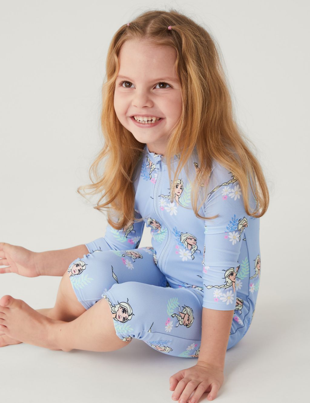 Disney Frozen™ Long Sleeve Swimsuit (2-8 Yrs), M&S Collection