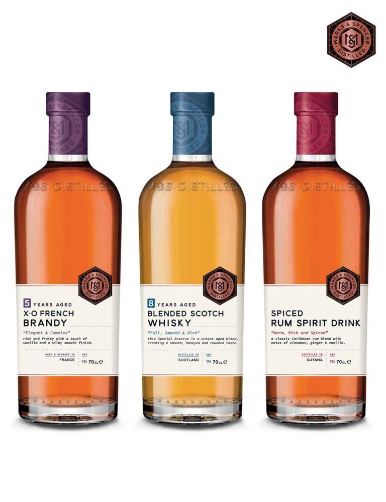 Distilled Whisky, Brandy & Rum Trio 1 of 5