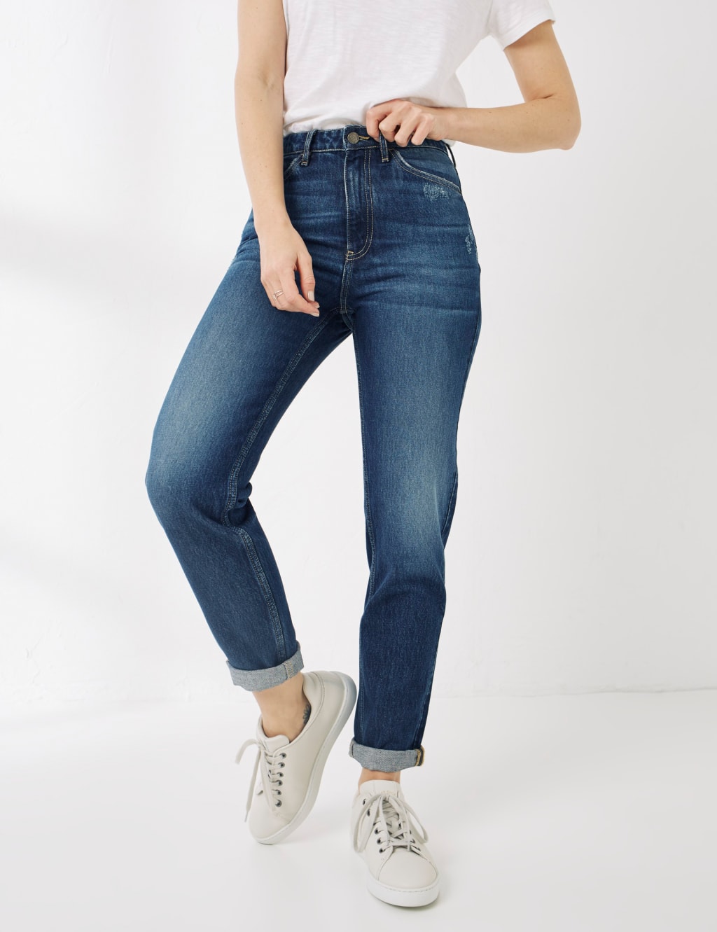 Distressed Straight Leg Jeans | FatFace | M&S