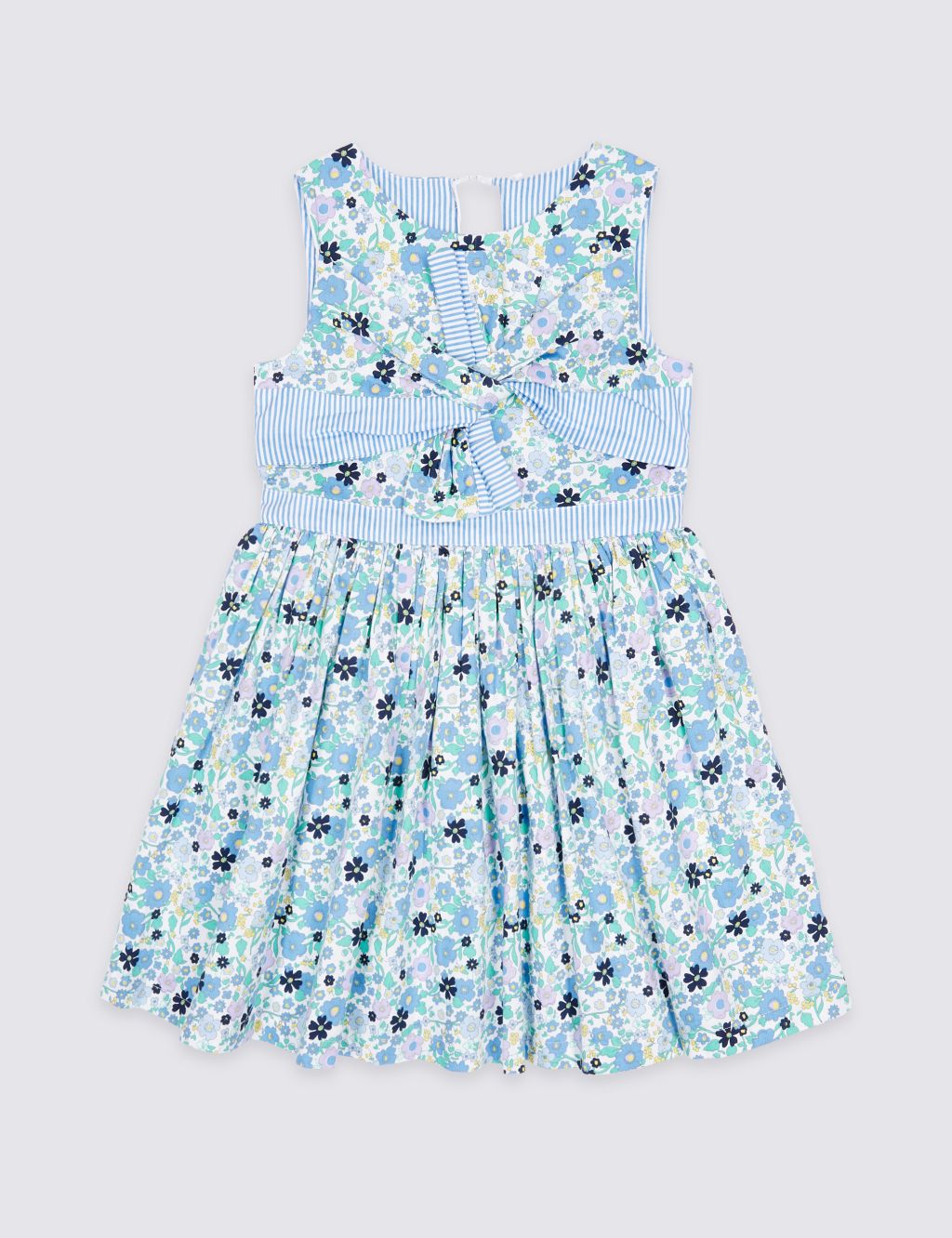 Ditsy Bow Dress (3 Months - 7 Years) 1 of 3