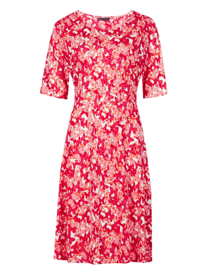 Ditsy Butterfly Print Skater Dress | M&S Collection | M&S