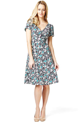 Ditsy Floral Fit & Flare Tea Dress | 000 | M&S