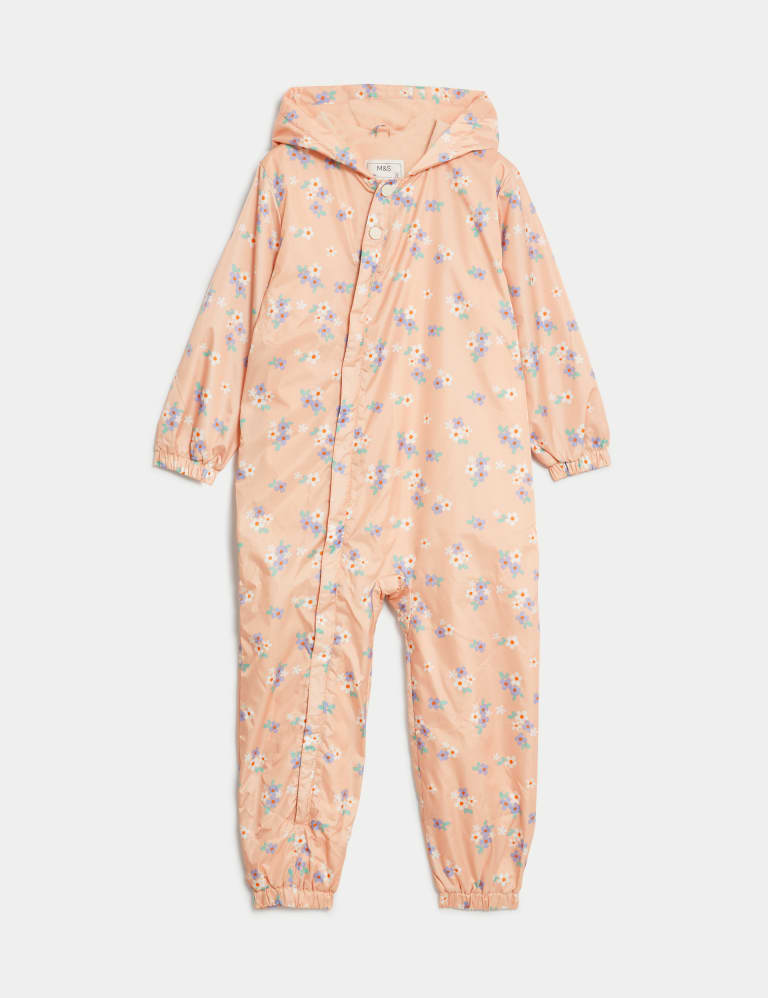 Ditsy Floral Hooded Puddlesuit (3-5 Yrs) 1 of 2