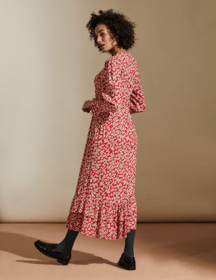 Marks and spencer floral hot sale dress