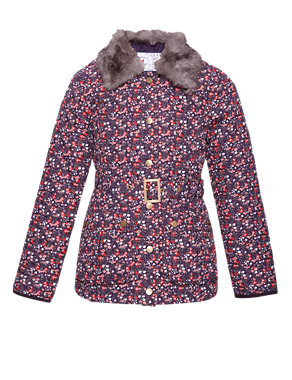 Ditsy Floral Quilted & Belted Coat with Stormwear™ Image 2 of 7